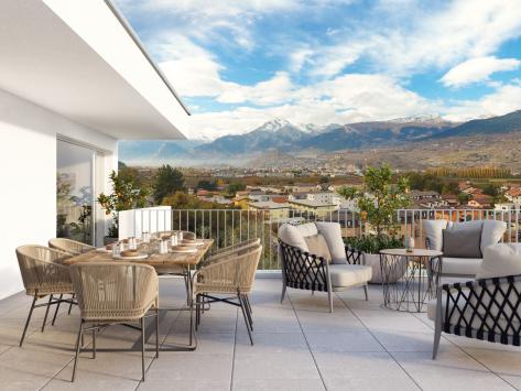 Bramois, Valais - Appartement terrasse 4.5 pièces 155.50 m2  dès CHF 985'000.-
